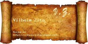 Vilheim Zita névjegykártya